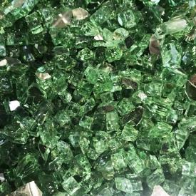 1/4" Evergreen Reflective Fire Glass by Leisure Select
