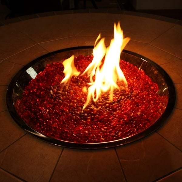 Tile Top / Stone Base Custom Fire Pit by Leisure Select